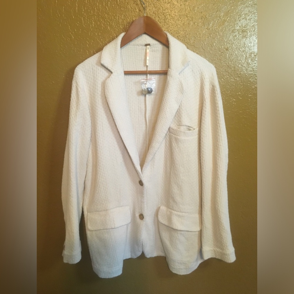 Free People Cotton/Linen Blazer size Medium NWOT